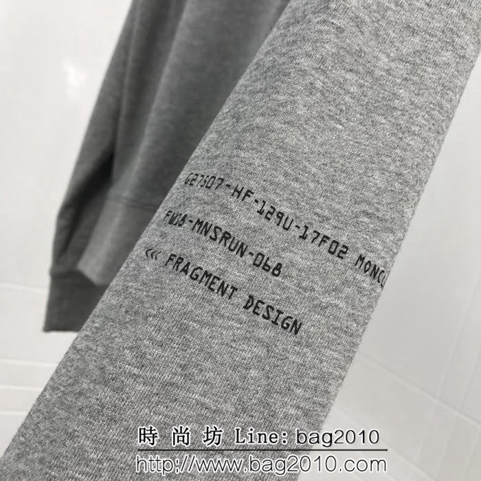 MONCLER蒙口X Fragment18SS蒙口藤原浩閃電限定款 雙LOGO毛巾布刺繡 Backstag男款衛衣 ydi1280